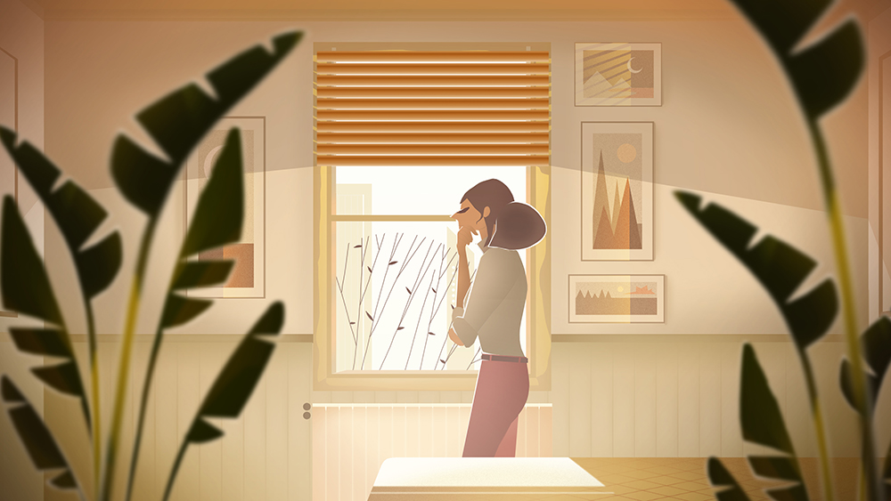 Bomberos — woman at window