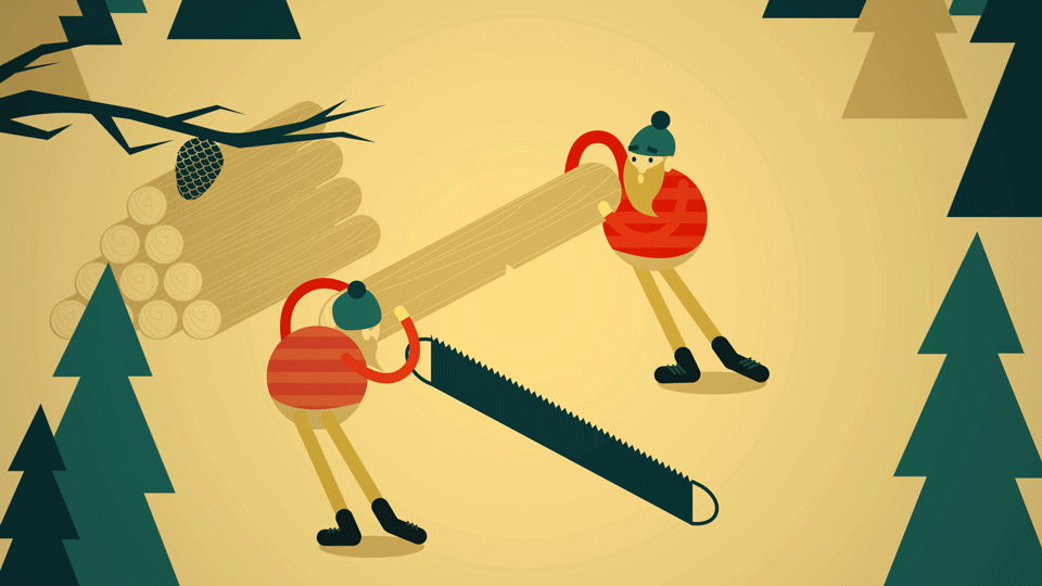 Comunidad de Madrid — Leñadores animation