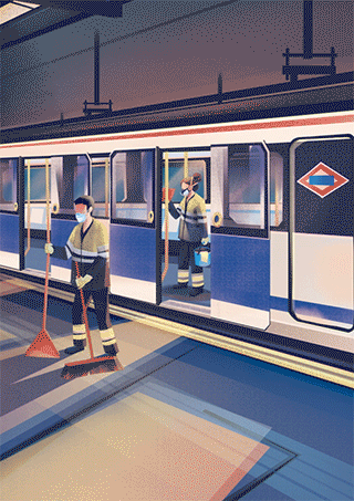 Metro Madrid — Limpieza animation