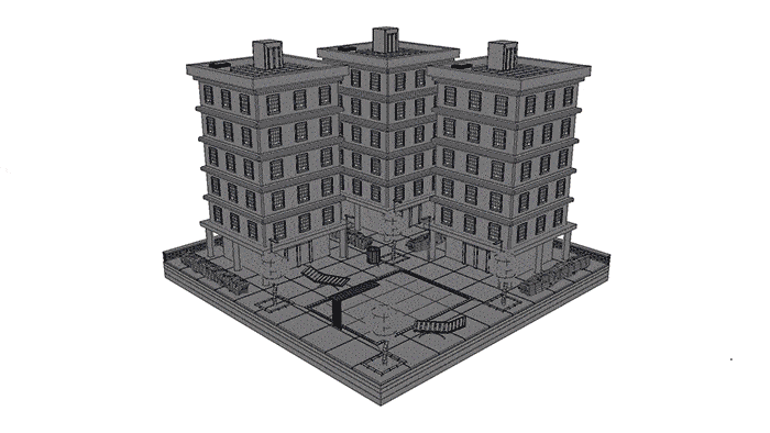 Tu Comunidad — buildings animation